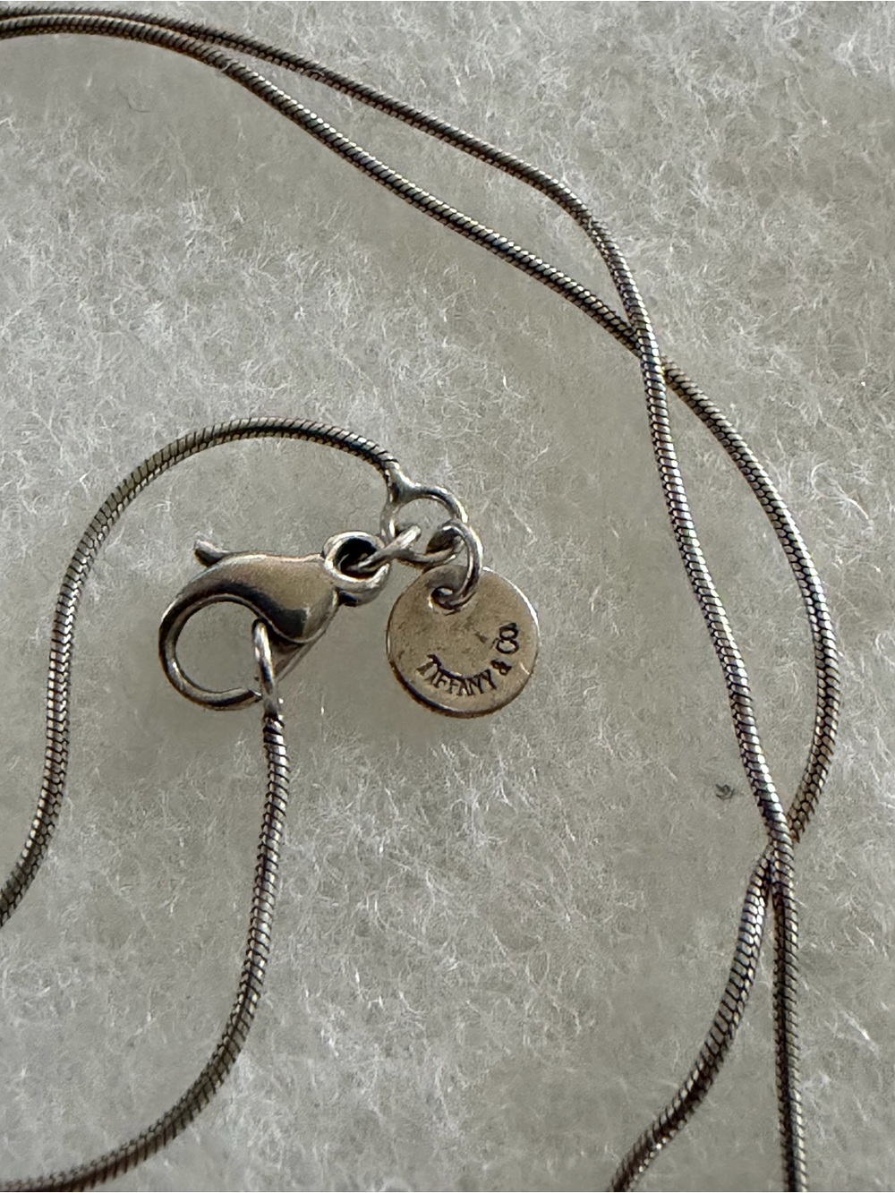 Tiffany & Co Sterling Silver Heart Necklace – 925 Italy, Engraved “V & J” - Picture 6 of 10